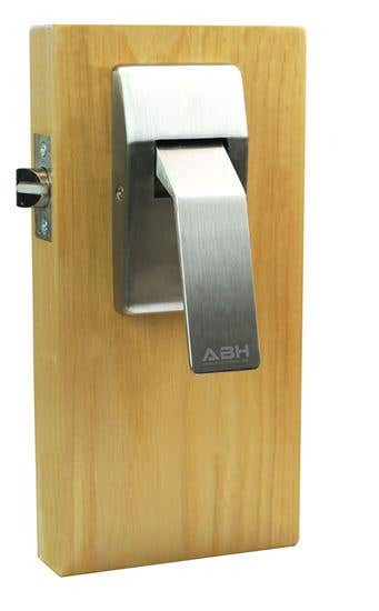 ABH Hardware 6840 Series Exit Only Low Profile Hospital Push Pull Latch With Cylindrical Lock