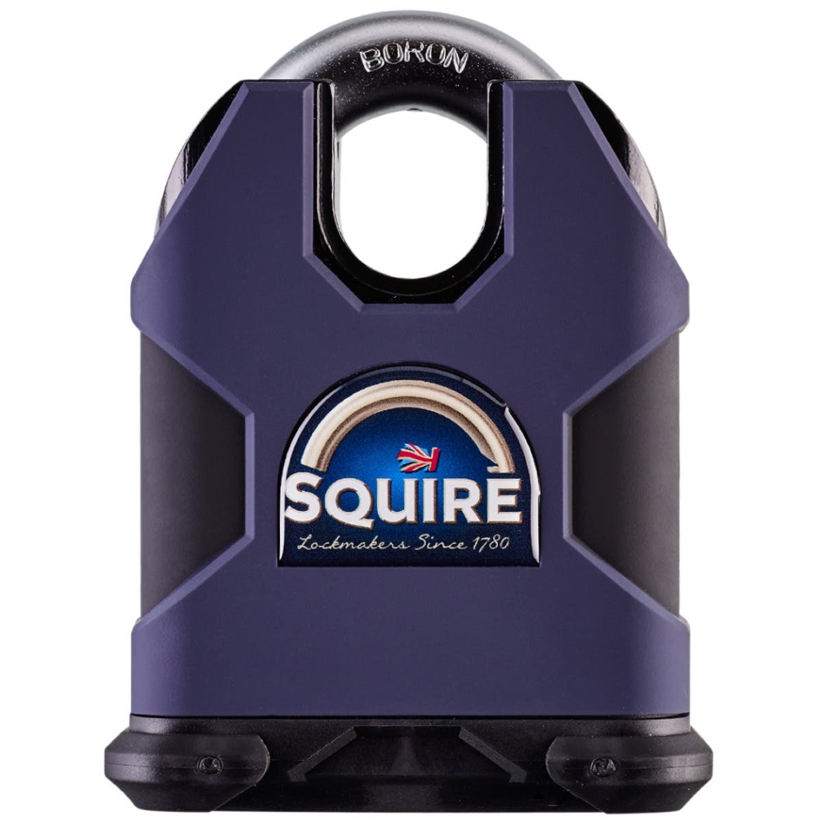 Squire Locks SQ-SS80C Stronghold Heavy Duty Boron Steel Closed Shackle Padlock CEN 6 Military Grade|