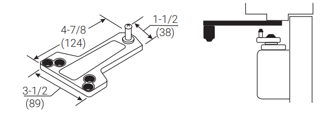 ACCENTRA (formerly Yale) 289A Bracket For Series 3301, 3501 Door Closer