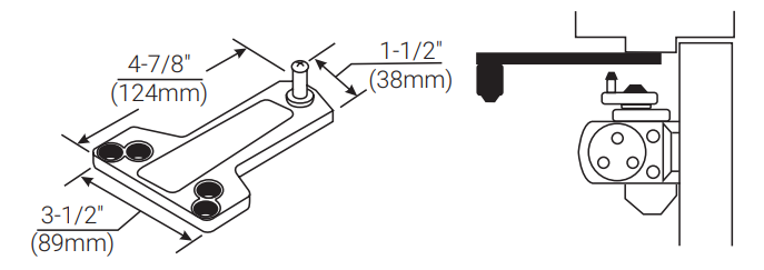 ACCENTRA (formerly Yale) 289A Bracket For 51 Series Door Closer