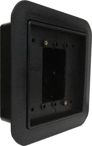 Camden Door Control CM-55CBL Flush Box, Black Polymer (ABS) - 6-1/2"H x 6-1/2"W x 2"D