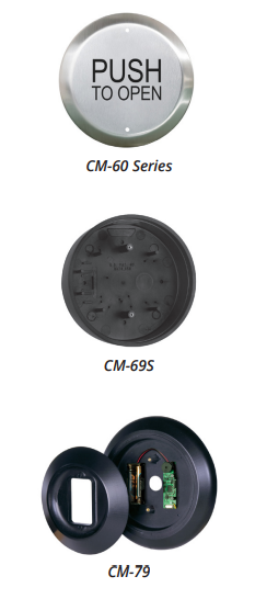 Camden Door Control CM-RFL60 Lazerpoint RF 915Mhz Wireless Switch Kit - 6" Round Push Plate