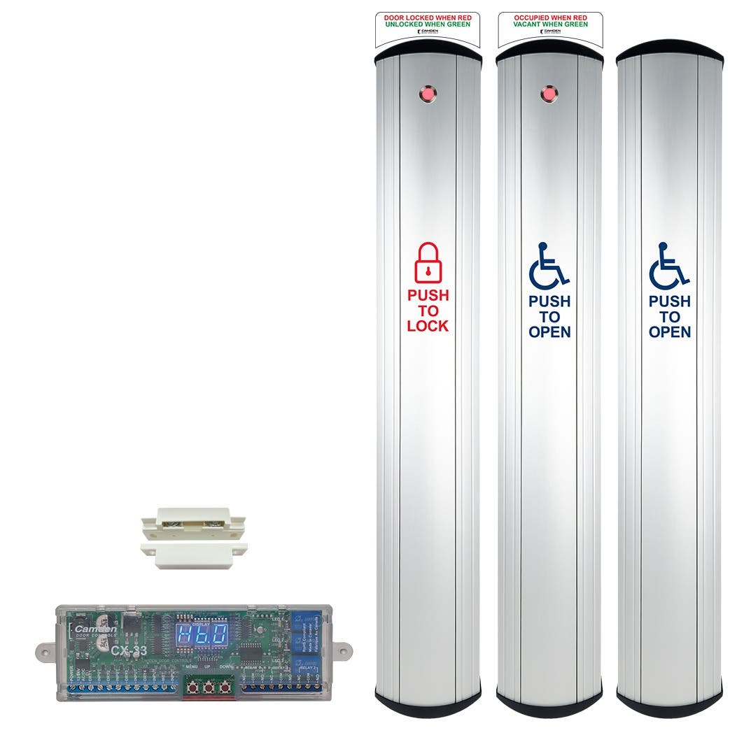 Camden Door Control CX-WC17 6" Wide Column Switch with LED Annunciator Restroom System Kit
