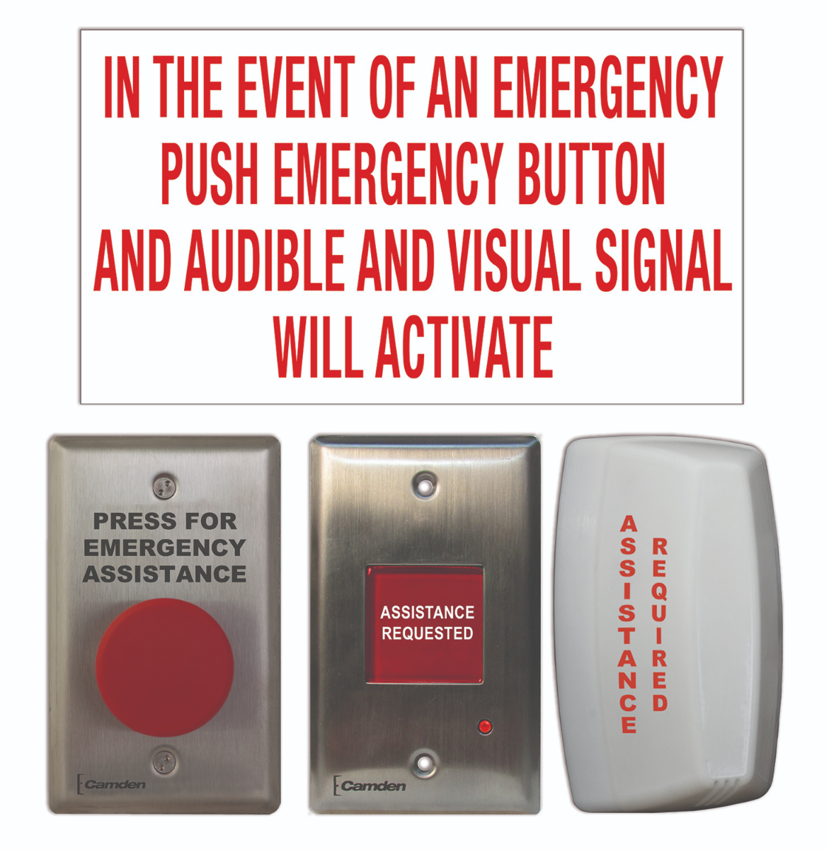 Camden Door Control CX-WEC Series Emergency Call System For Universal Restrooms