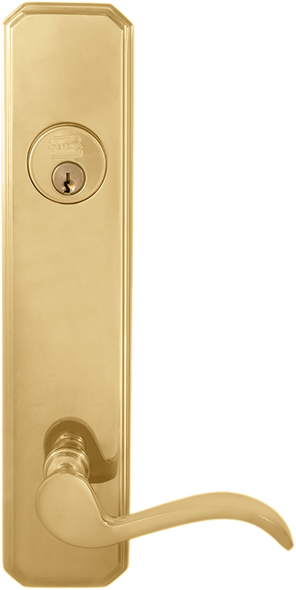 Omnia D11895 Exterior Traditional Deadbolt Entrance Lever Lockset - Solid Brass