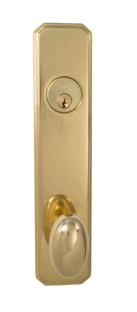 Omnia D11432 Exterior Traditional Deadbolt Entrance Knob Lockset - Solid Brass