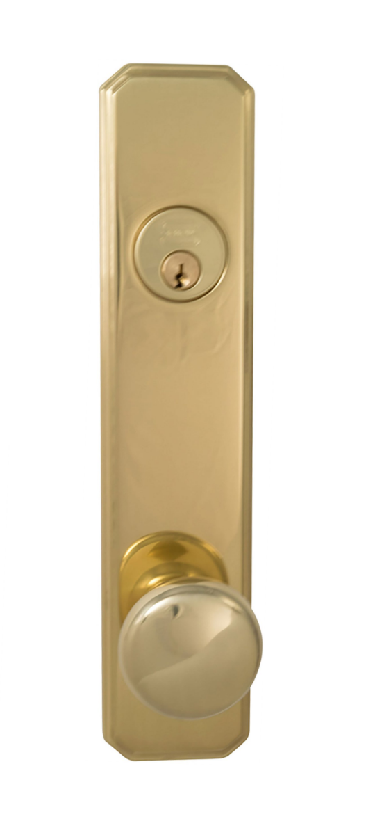 Omnia D11442 Exterior Traditional Deadbolt Entrance Knob Lockset - Solid Brass