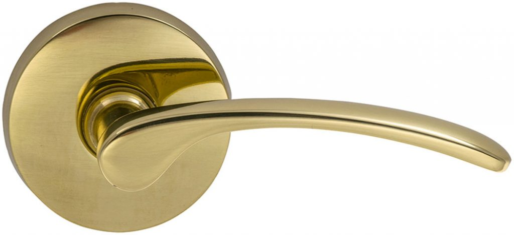 Omnia 890 Interior Modern Lever Latchset - Solid Brass