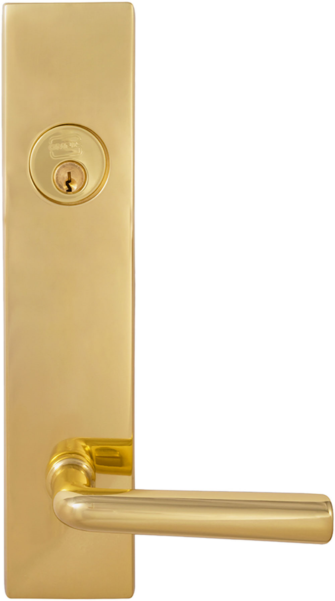 Omnia D12368 Exterior Modern Deadbolt Entrance Lever Lockset - Solid Brass