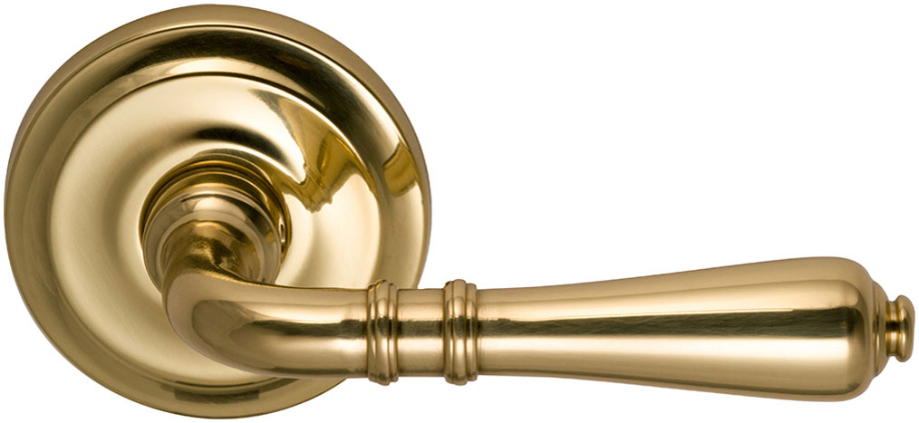 Omnia 752 Interior Traditional Lever Latchset - Solid Brass