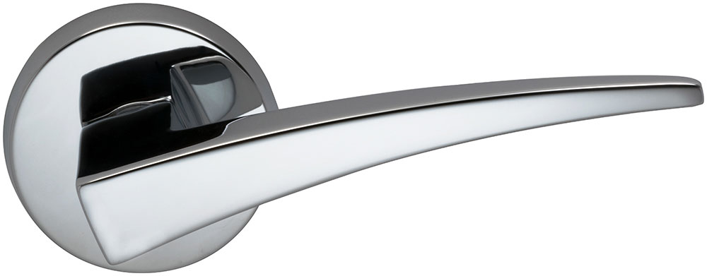 Omnia 227 Interior Modern Lever Latchset - Solid Brass