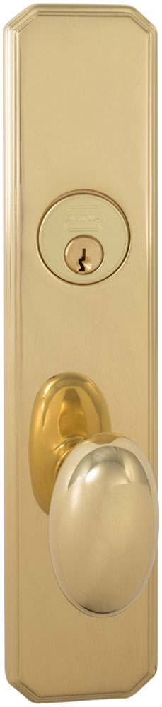 Omnia 11432 Exterior Traditional Mortise Entrance Knob Lockset - Solid Brass