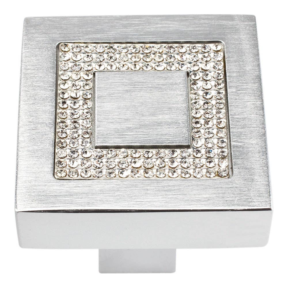 Atlas 3192/3193 Crystal Square Inset Knob