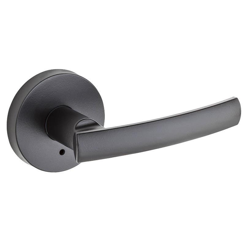 Kwikset Sydney Entry Lever, Matte Black w/ Round Rose