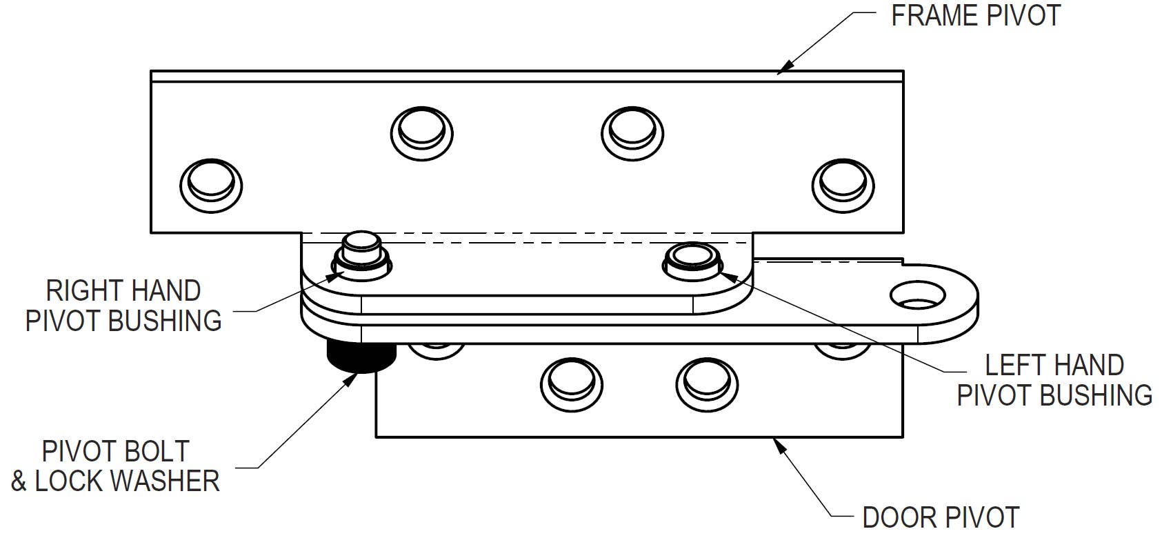 Adams Rite B1921/B1923 Reinforcing Pivot
