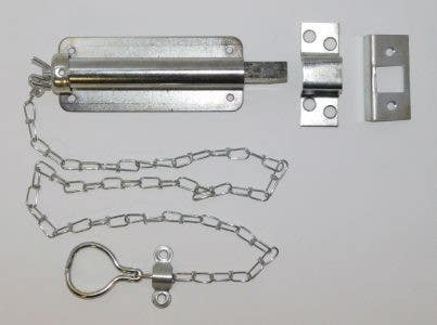 Don-Jo 1540 Pull Chain Bolt for Tall Doors , Finish-Chrome Plated