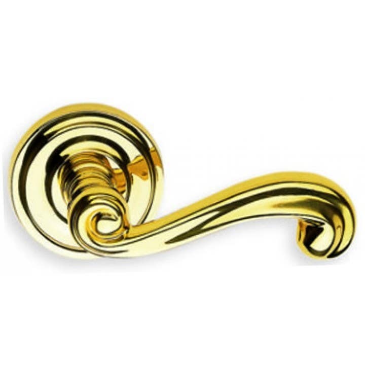 Omnia 55 Interior Traditional Lever Latchset - Solid Brass