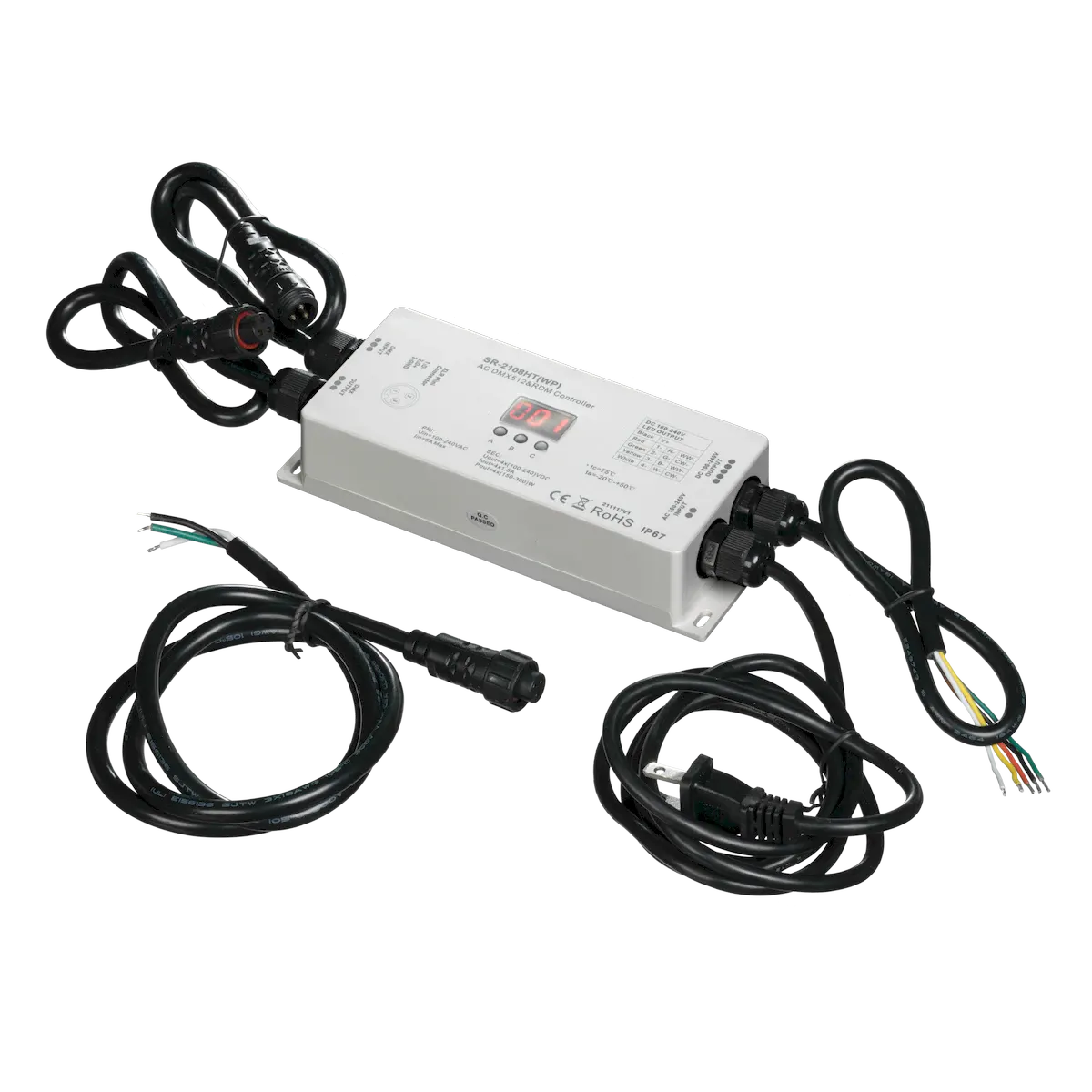 American Lighting 120-CTRL-4CH 120V AC input / 120v DC output dmx controller with junction box