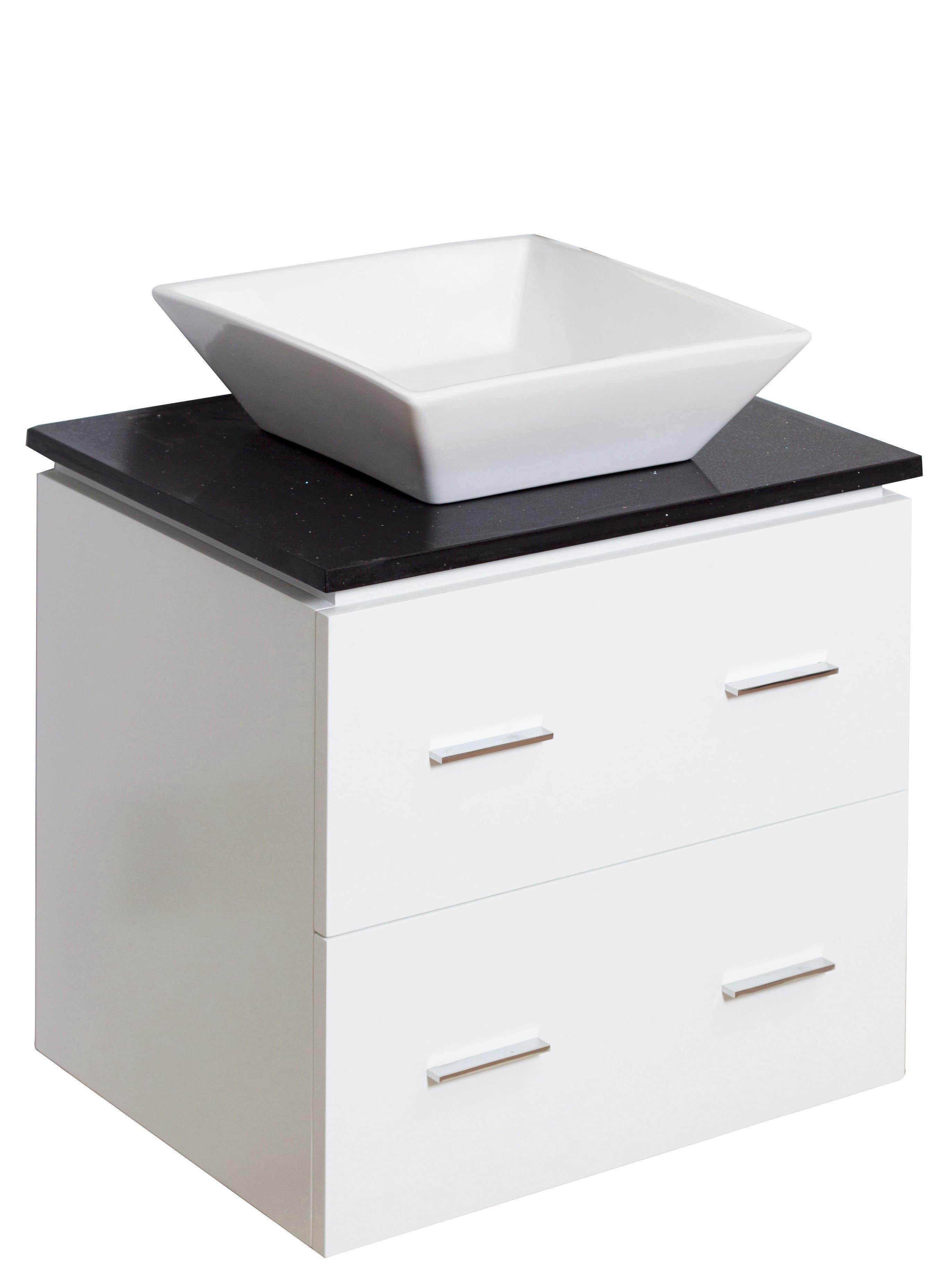 American Imaginations AI-734 Plywood-Veneer Vanity Set In White