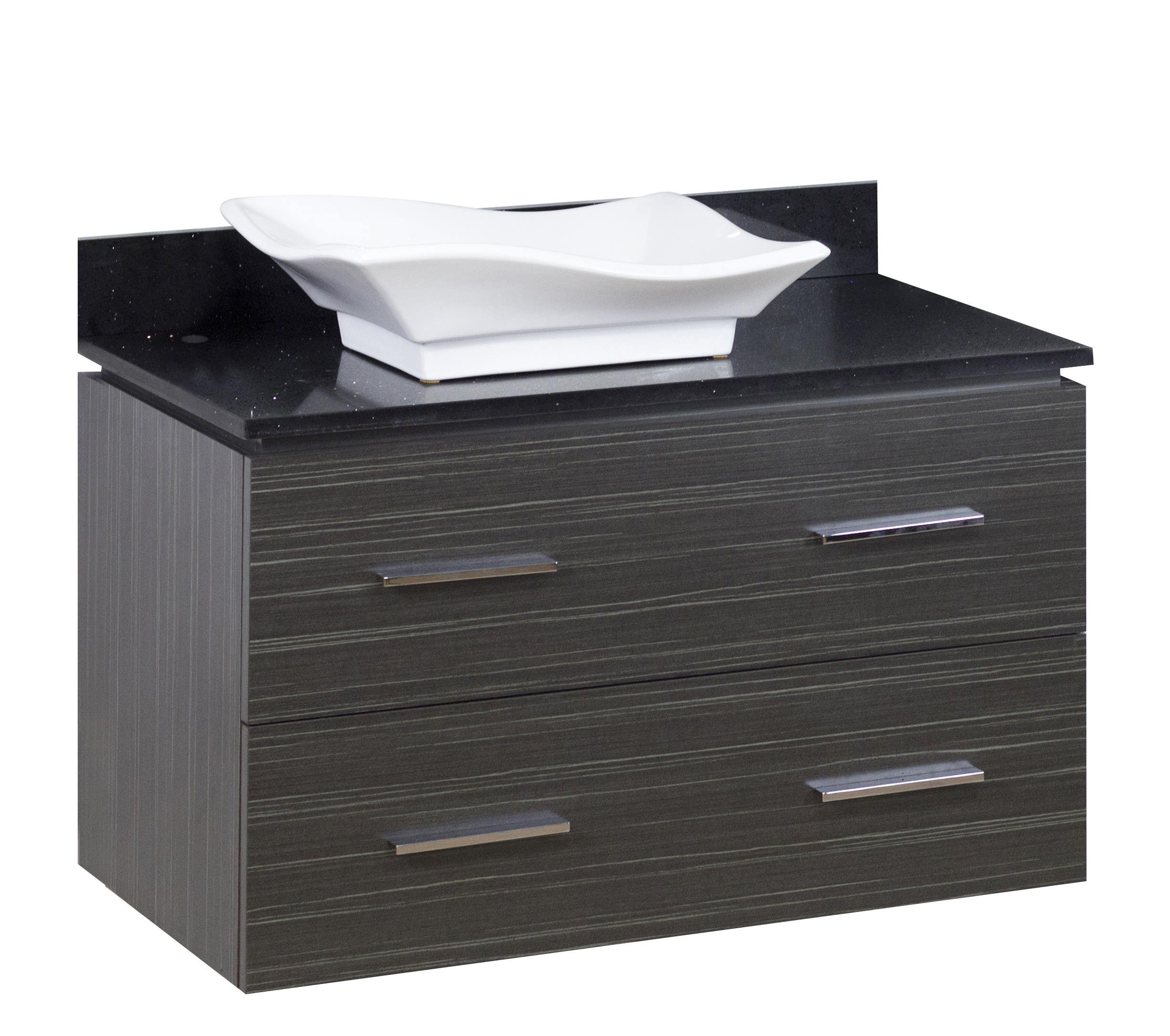 American Imaginations AI-1486 Plywood-Melamine Vanity Set In Dawn Grey
