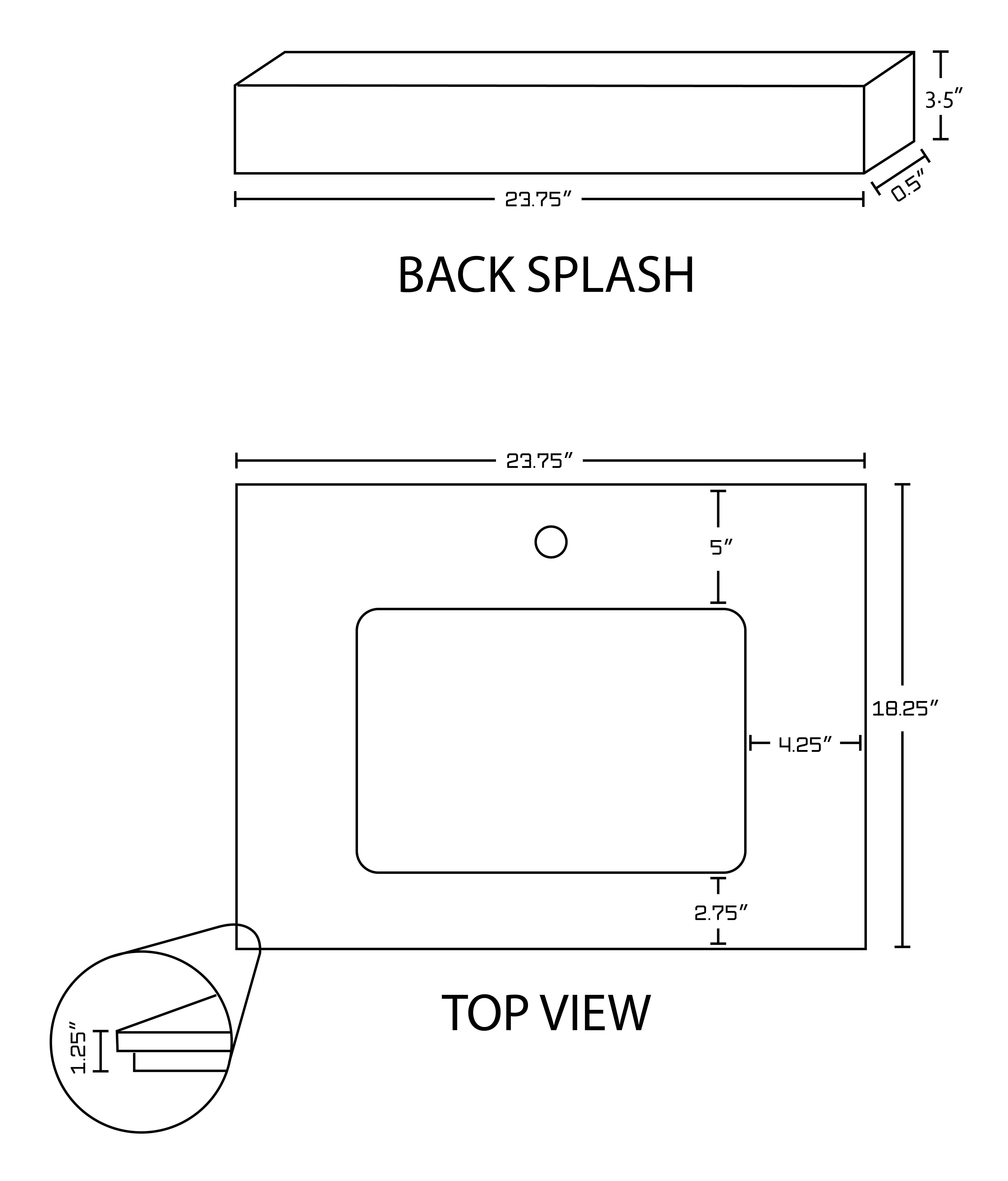 American Imaginations AI-1636 Birch Wood-Veneer Vanity Set In Distressed Antique Walnut