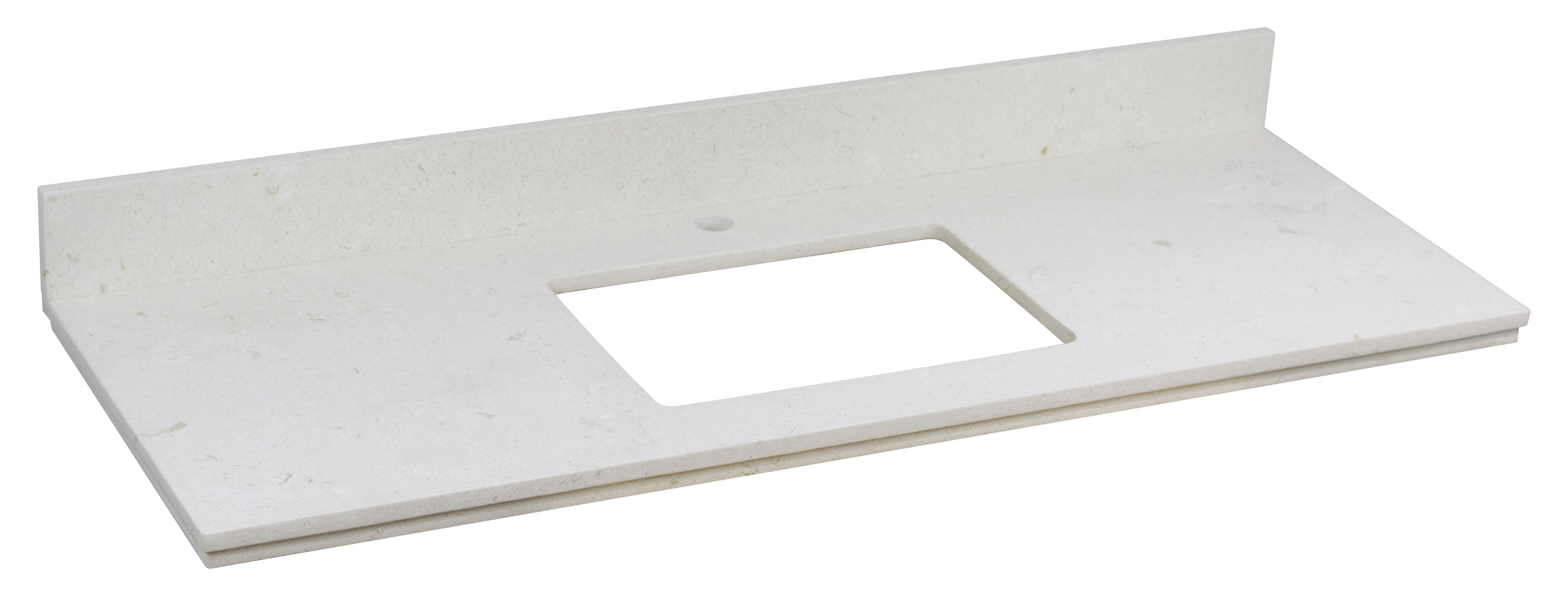 American Imaginations AI-1651 Birch Wood-Veneer Vanity Set In Distressed Antique Walnut