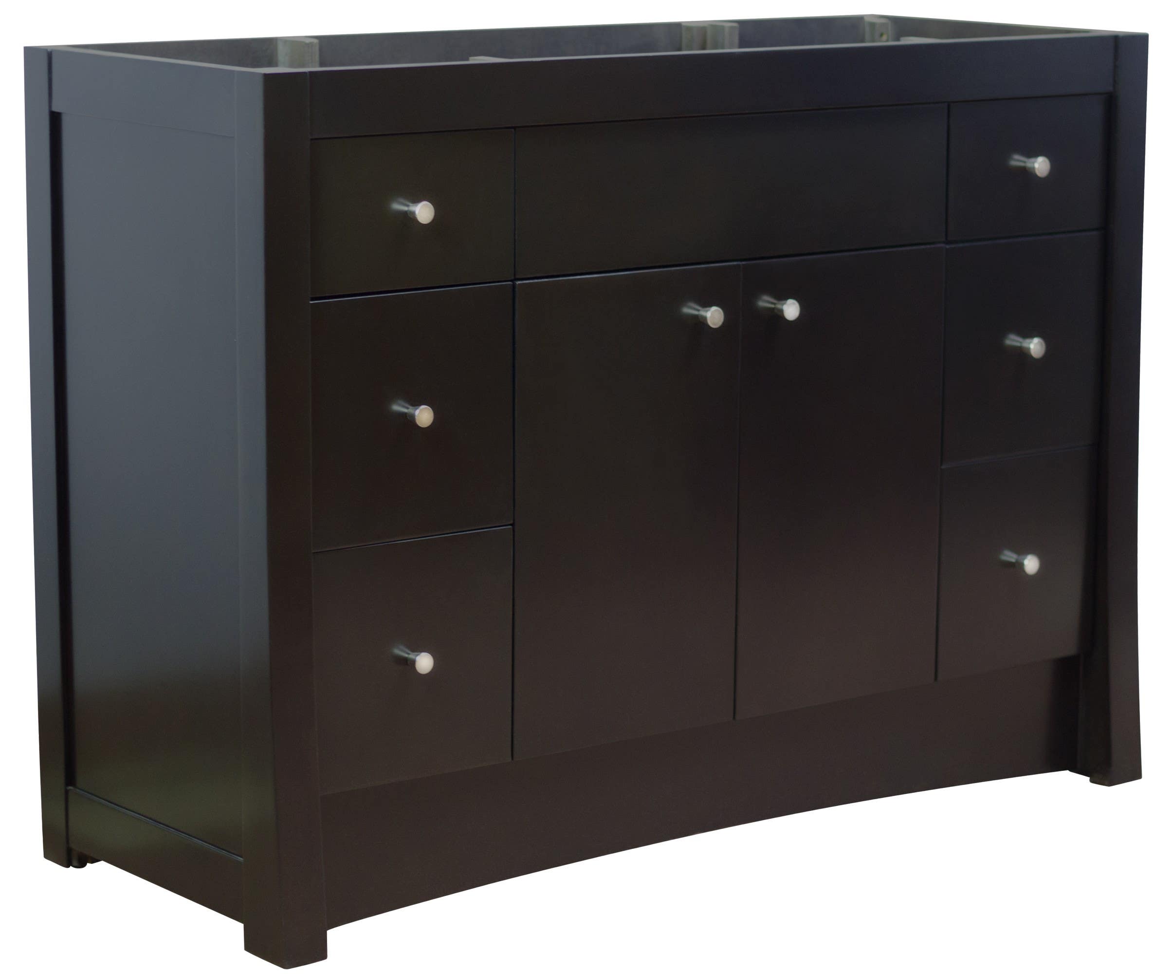 American Imaginations AI-1664 Birch Wood-Veneer Vanity Set In Distressed Antique Walnut