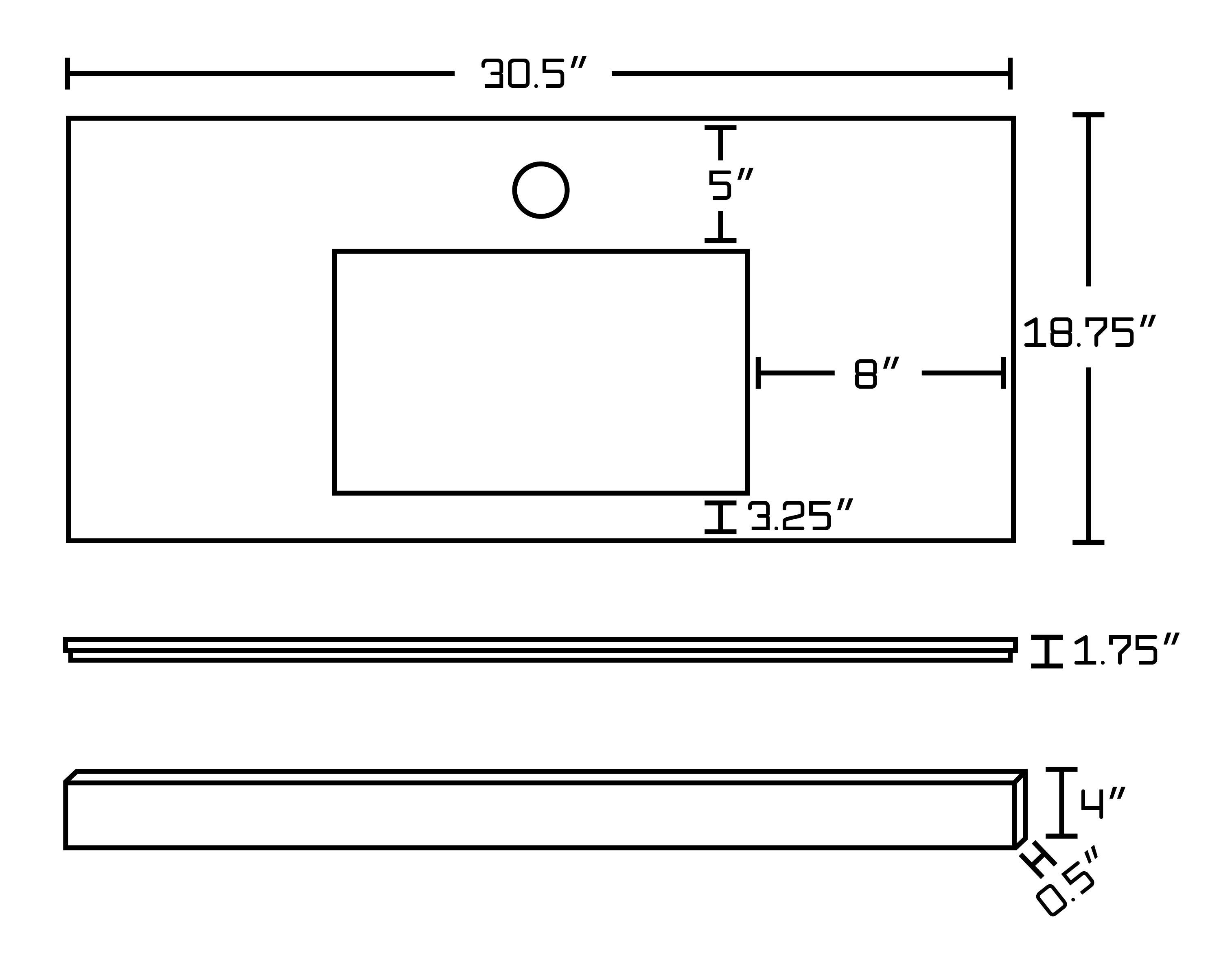 American Imaginations AI-10695 Birch Wood-Veneer Vanity Set In Distressed Antique Walnut With Single Hole CUPC Faucet