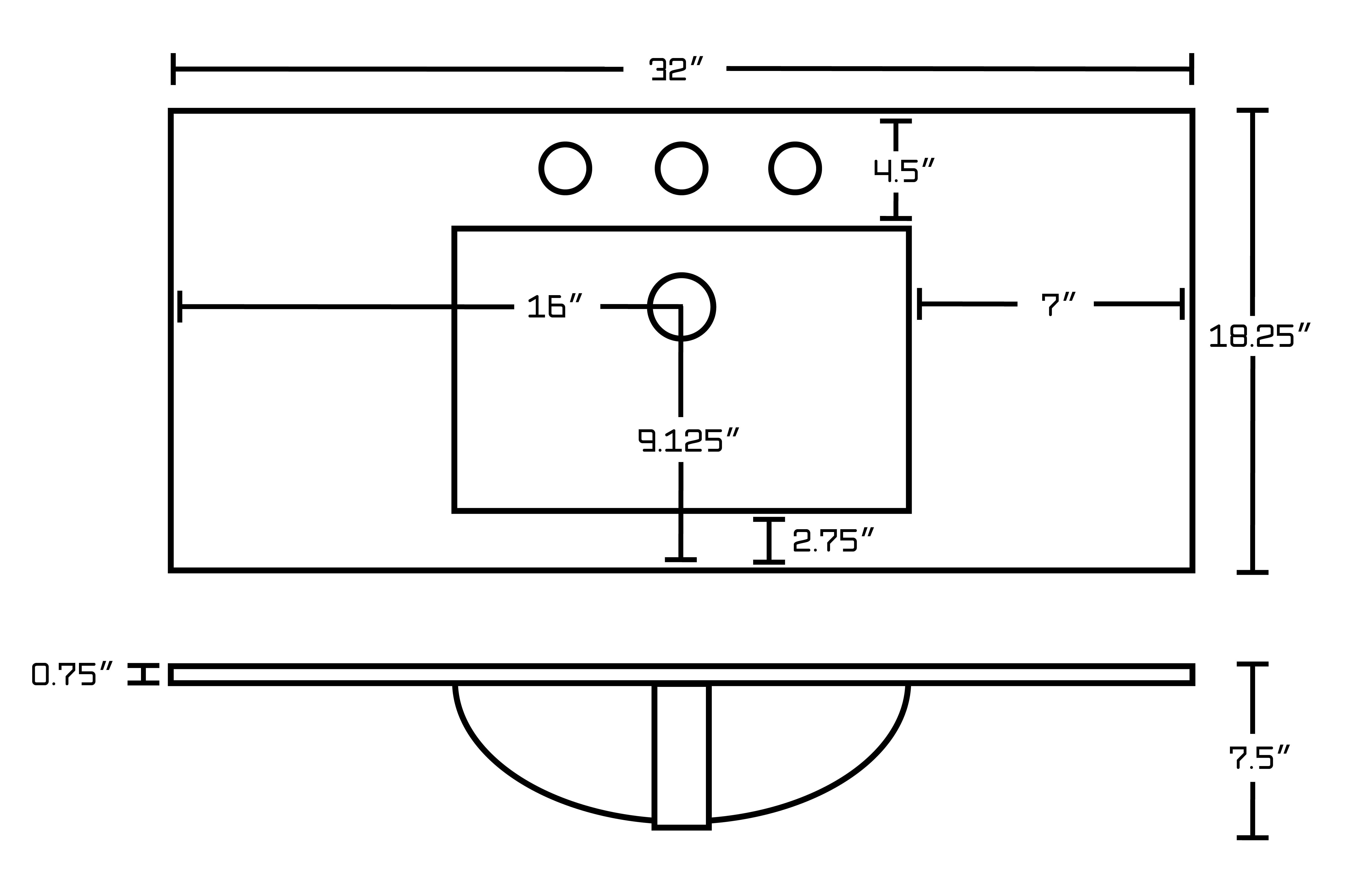American Imaginations AI-10759 Birch Wood-Veneer Vanity Set In Distressed Antique Walnut With 8-in. o.c. CUPC Faucet