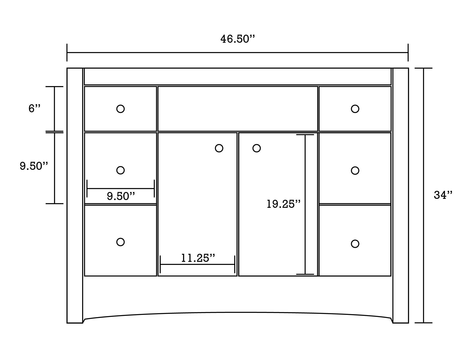 American Imaginations AI-10779 Birch Wood-Veneer Vanity Set In Distressed Antique Walnut With 8-in. o.c. CUPC Faucet