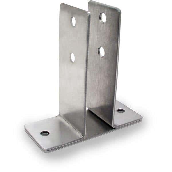 Jacknob 1 Urinal Screen Bracket X-High Stamped w/ Stainless Steel Material & Satin Finish