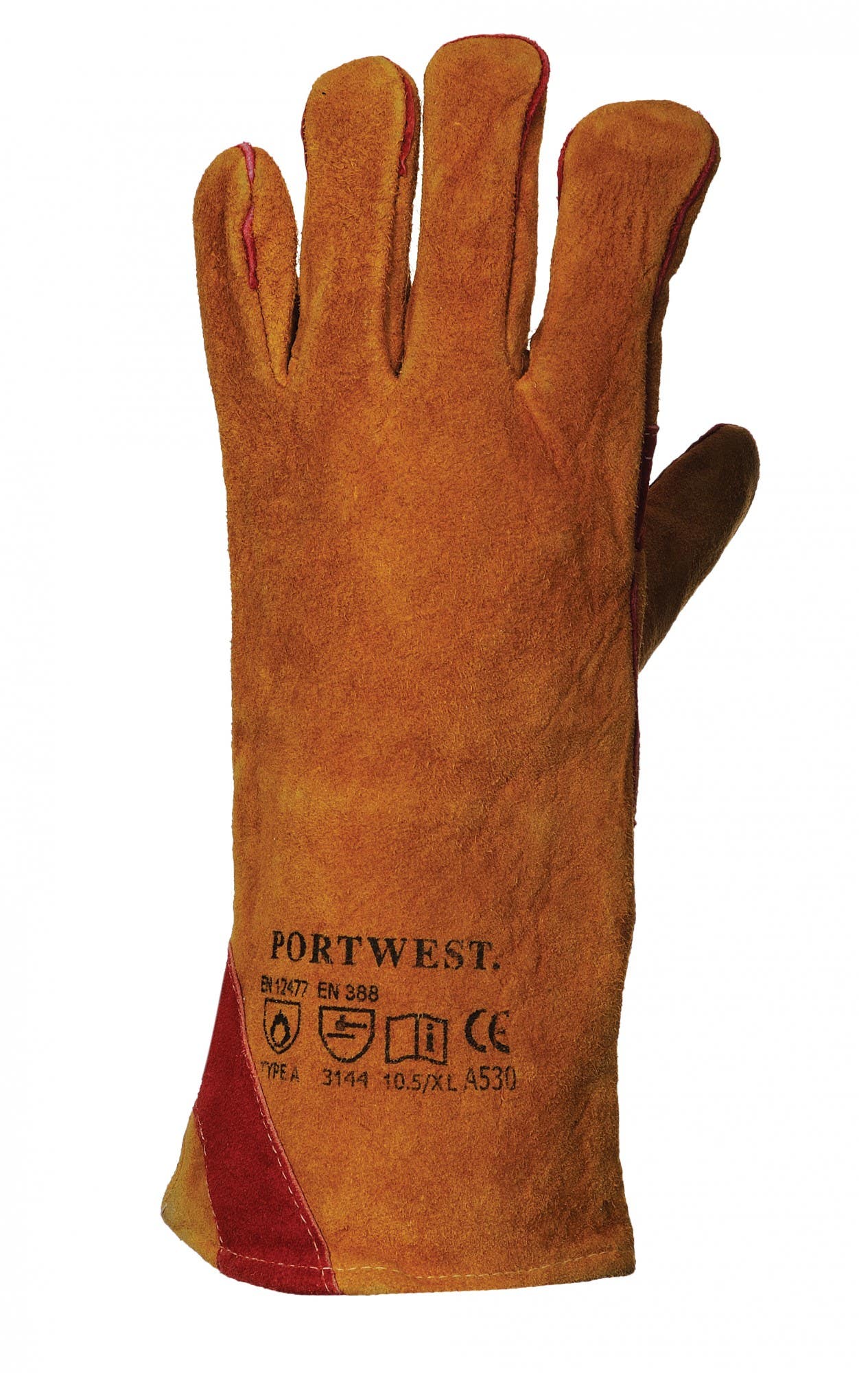 Portwest A530BRRXL Welding Gauntlet, Size-XL, Color-Brown