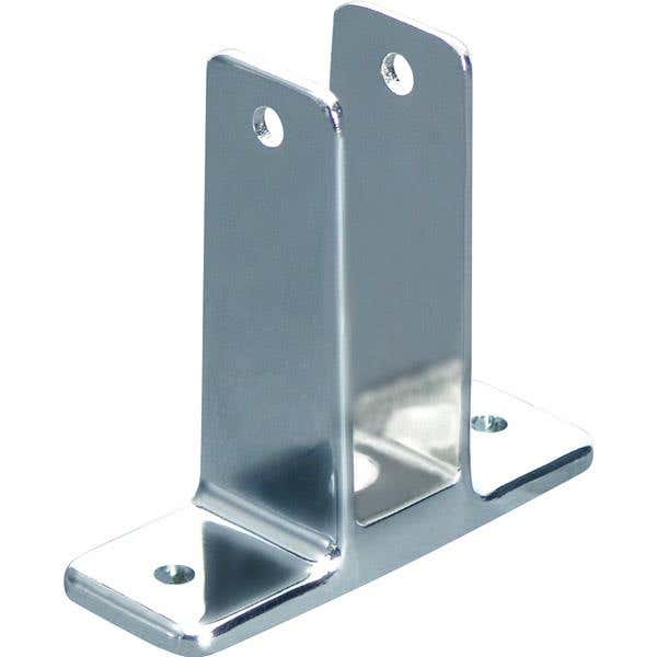 Jacknob 1 Wall Bracket Two Ear X-high w/ Zamac Material & Polished Chrome Finish