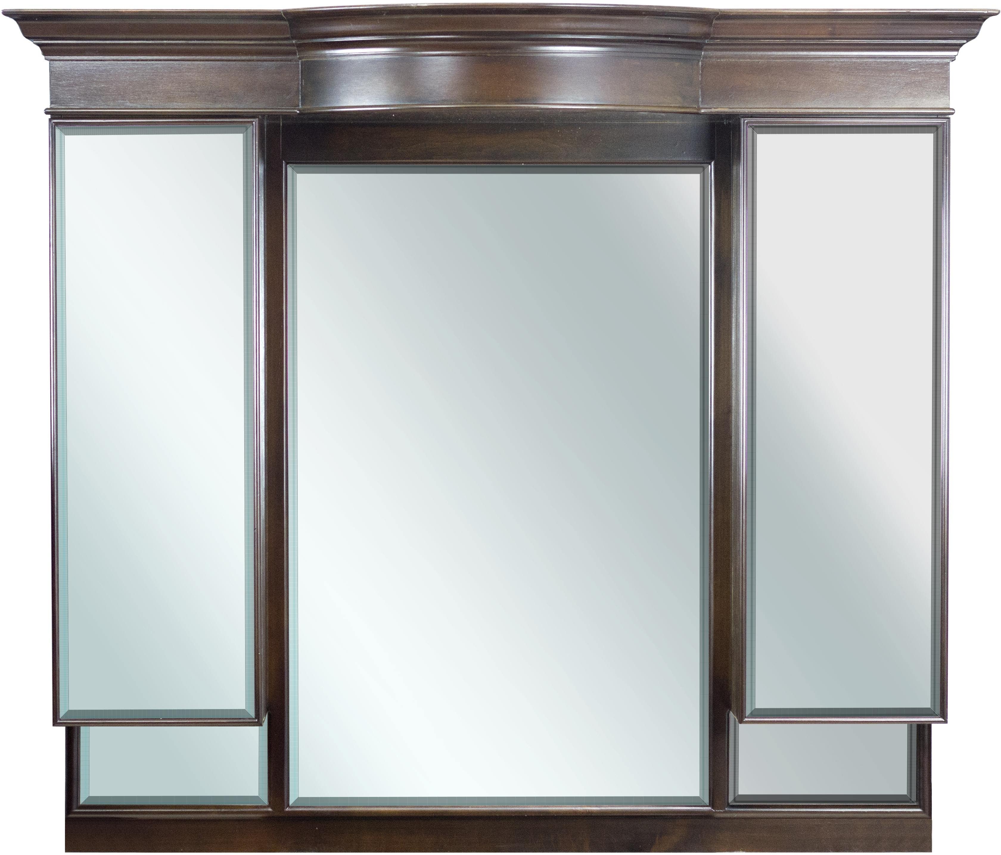 American Imaginations AI-244 52.25-in. W x 45-in. H Traditional Birch Wood-Veneer Wood Mirror In Walnut