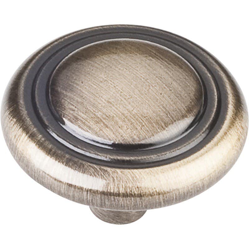 Elements 202AB Kingsport Cabinet Ringed Knob, Diameter-1 1/4", Finish-Brushed Antique Brass