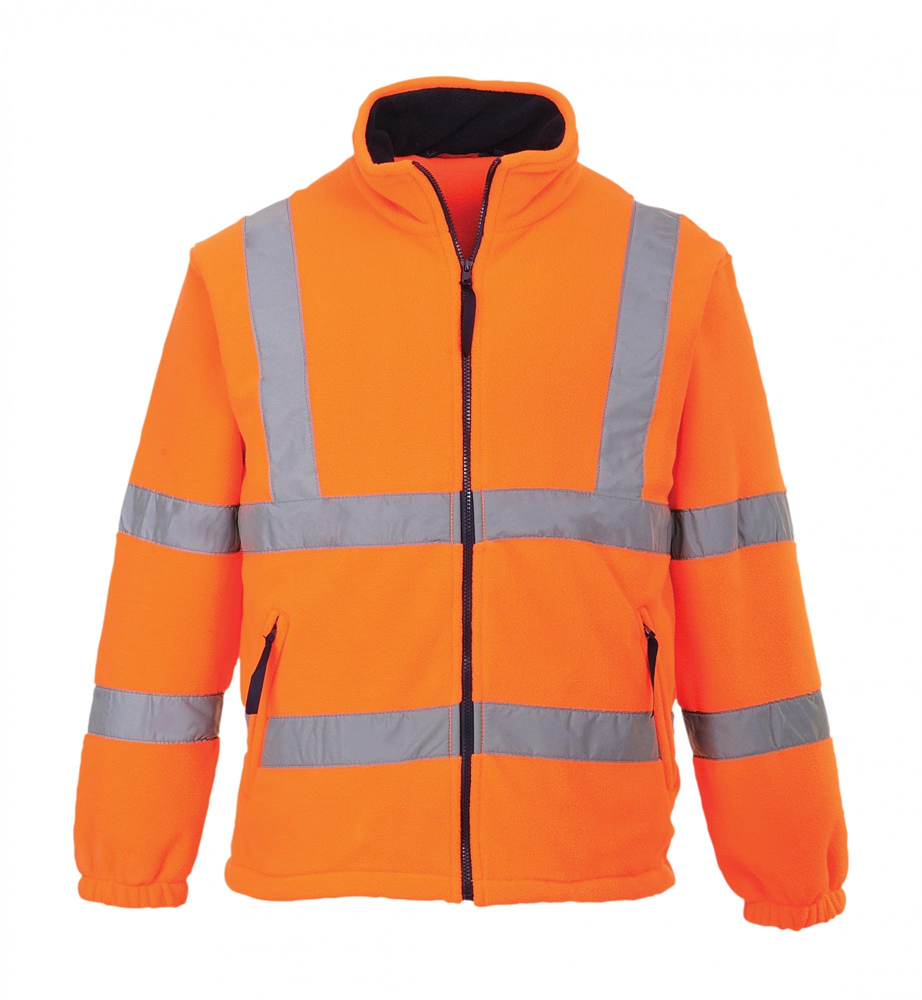 Portwest UF300YERM Hi-Vis Mesh Lined Fleece w/ Yellow Color & Medium Size