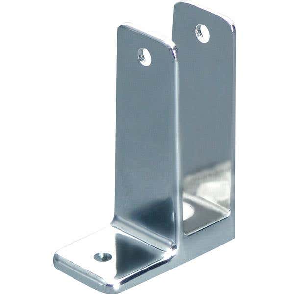 Jacknob 1 Wall Bracket One Ear X-high w/ Zamac Material & Polished Chrome Finish