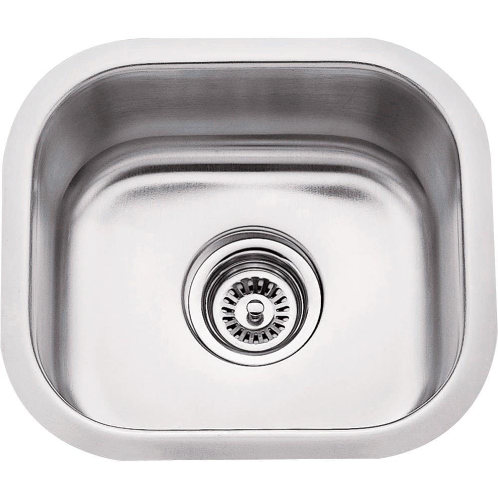 Hardware Resources 869 Undermount 18 Gauge Stainless Steel Single Bowl Sink, 13" L x 14 1/2" W x 7" D
