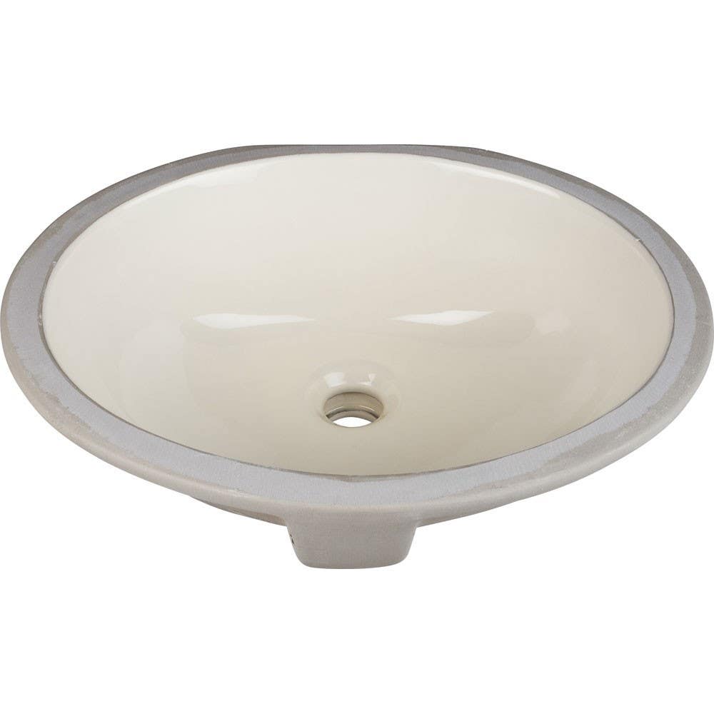 Hardware Resources H8809WH Oval Undermount Porcelain Bathroom Sink, Finish-White