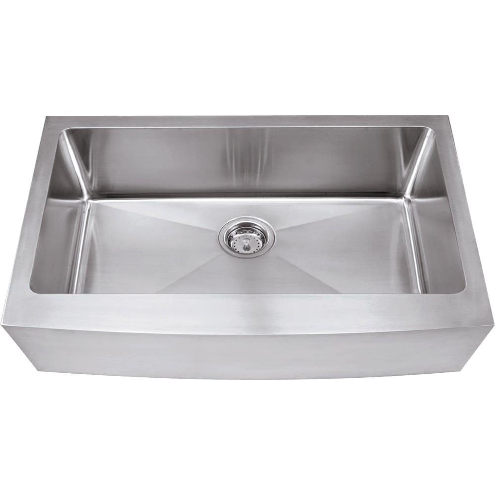 Hardware Resources HA200 Apron-Front/Farmhouse 16 Gauge Stainless Steel Single Bowl Sink