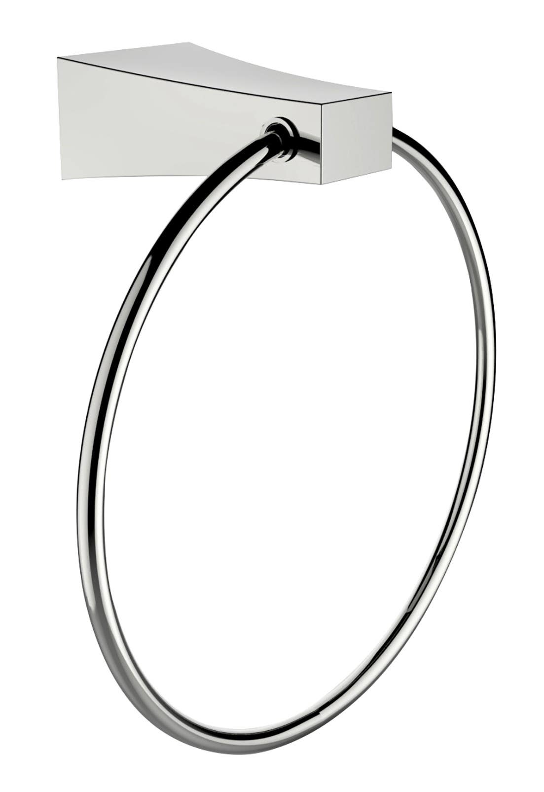 American Imaginations AI-13325 Chrome Plated Towel Ring With Toilet Paper Holder Accessory Set