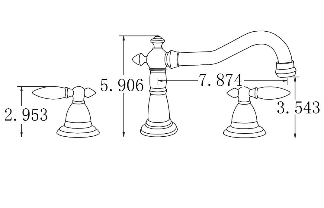 American Imaginations AI-1792 8-in. o.c. CUPC Approved Brass Faucet In Chrome Color