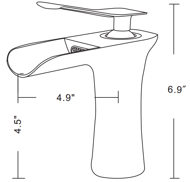 American Imaginations AI-16748 Single Hole CUPC Approved Brass Faucet In Chrome Color