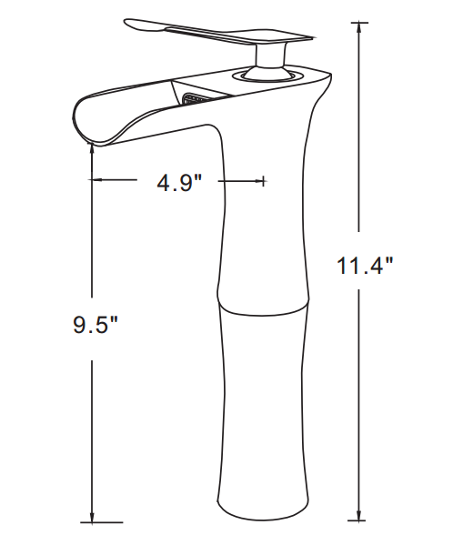 American Imaginations AI-16749 Deck Mount CUPC Approved Brass Faucet In Chrome Color
