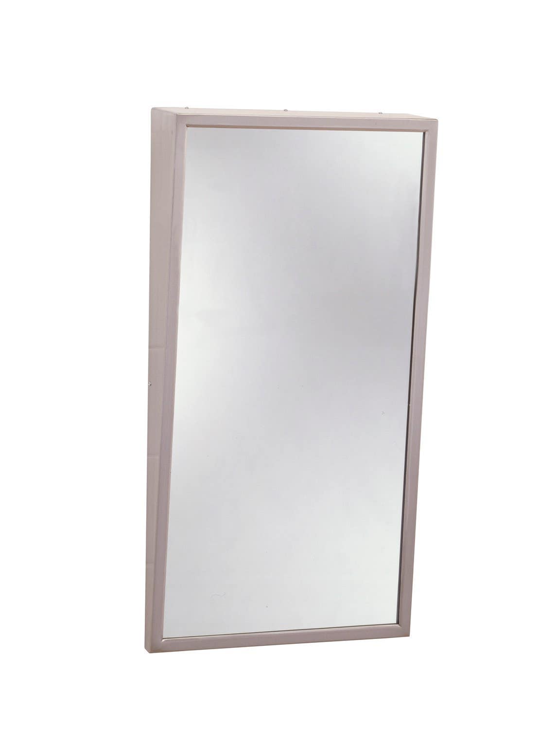 Bobrick B-294 1830 Angle-Frame Two-Position Tilt Mirror, 18" W x 30" H, Finish-Satin