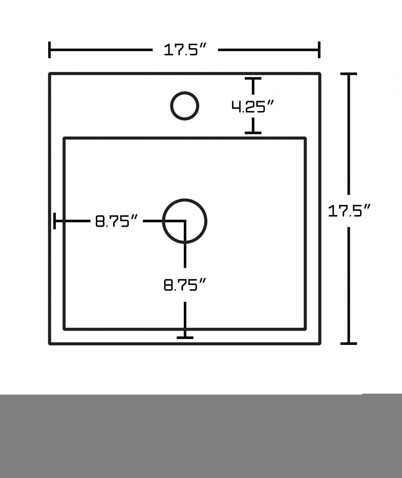American Imaginations AI-15157 Square Vessel Set In White Color With Single Hole CUPC Faucet