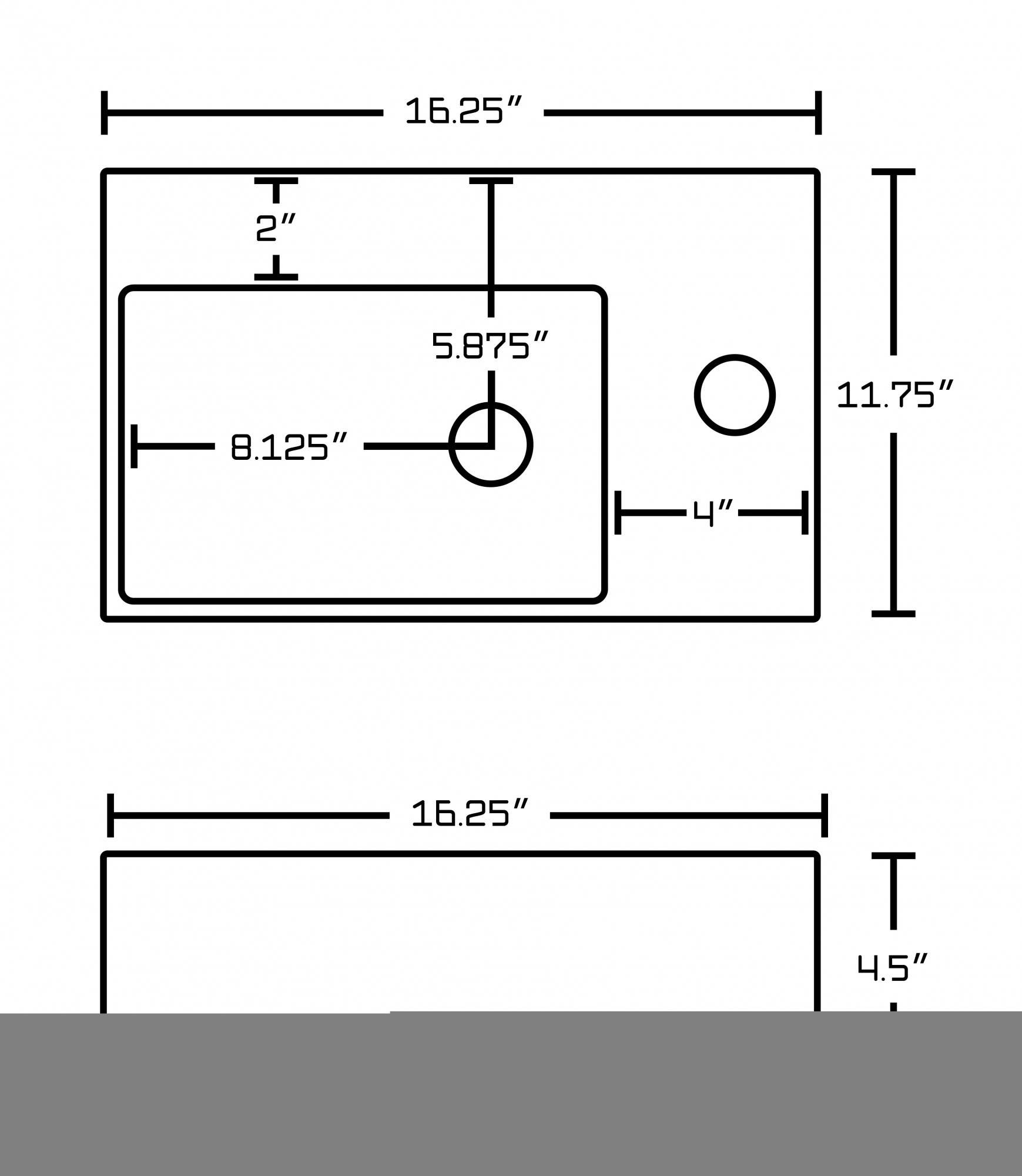 American Imaginations AI-15190 Rectangle Vessel Set In White Color With Single Hole CUPC Faucet