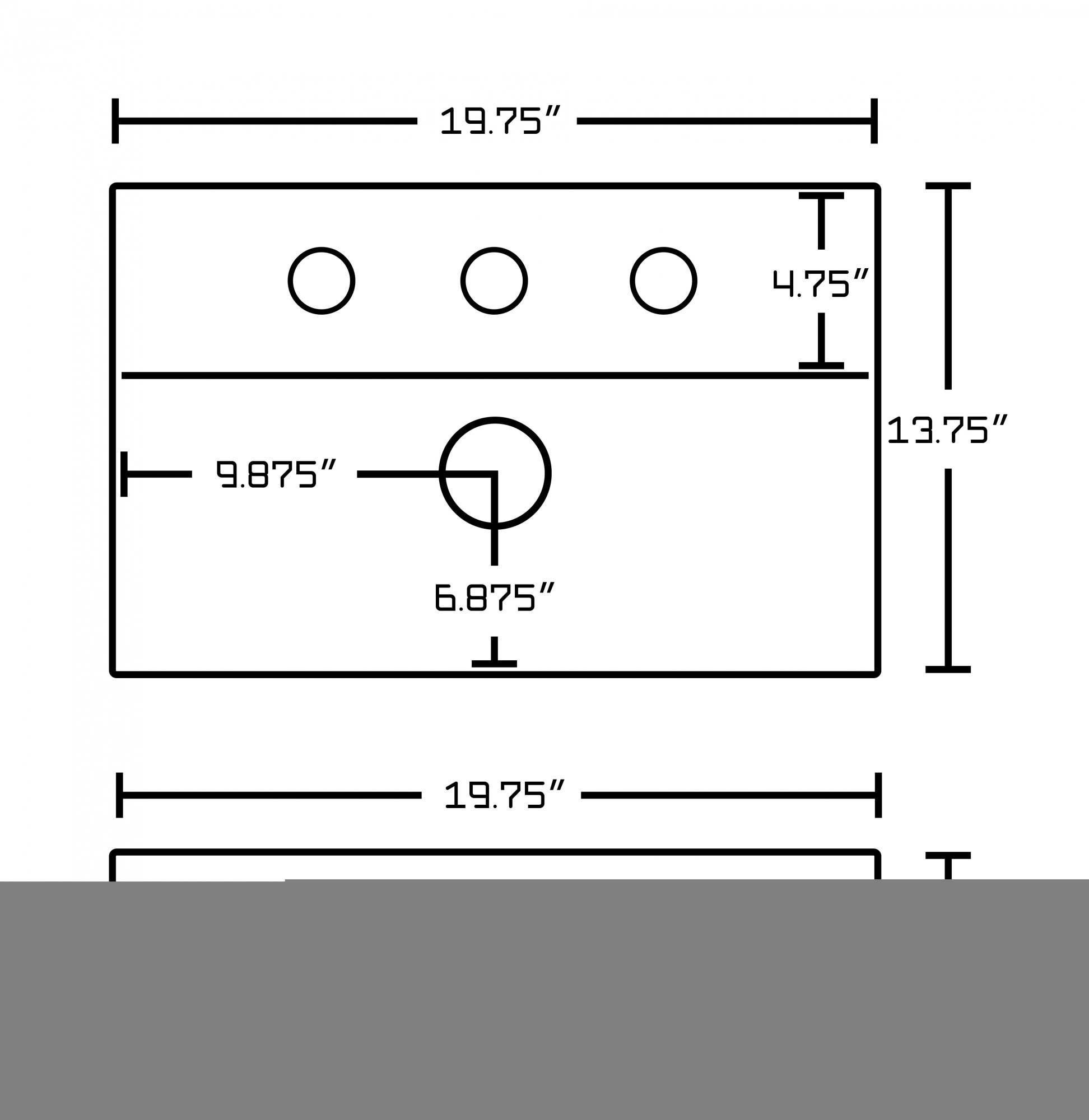 American Imaginations AI-15242 Rectangle Vessel Set In White Color With 8-in. o.c. CUPC Faucet