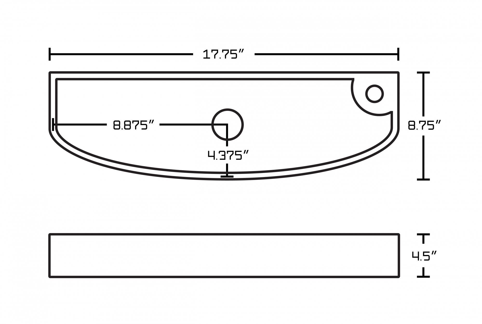 American Imaginations AI-15287 Rectangle Vessel Set In White Color With Single Hole CUPC Faucet
