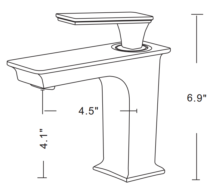 American Imaginations AI-17822 Rectangle Vessel Set In White Color With Single Hole CUPC Faucet